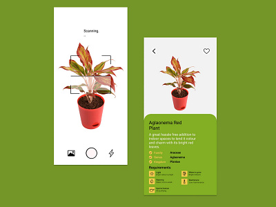 plant scanner design icon illustration typography