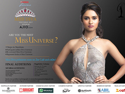 MISS UNIVERSE news paper ads design icon photoshop typography