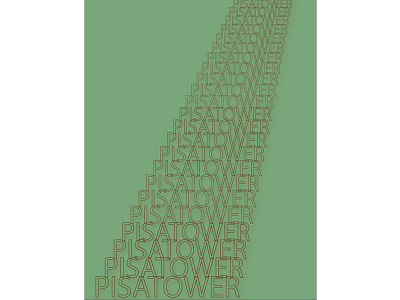 Pisa Tower in typography design illustration typography