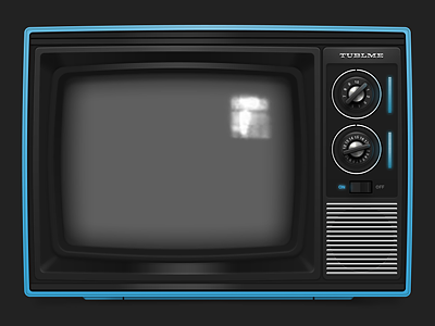Tublme television icon blue dark television tube tv