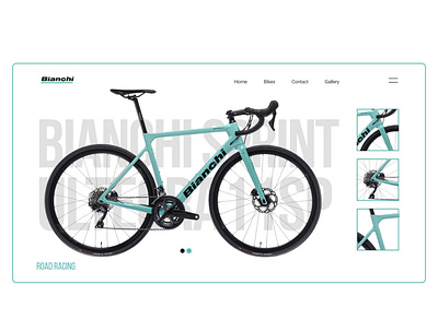 Concept for brend bianchi bicycle bianchi bicycle branding landing ui webdesign