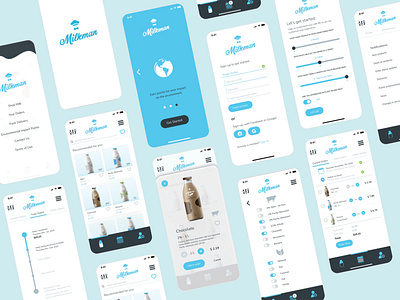 Milkman Concept UI beverage order app bottle order app concept user interface delivery app ui drink order app drink user interface interfacedesign milk ui deisgn milkman app milkman ui order ui app ordering drink app ui uidesign user interface design