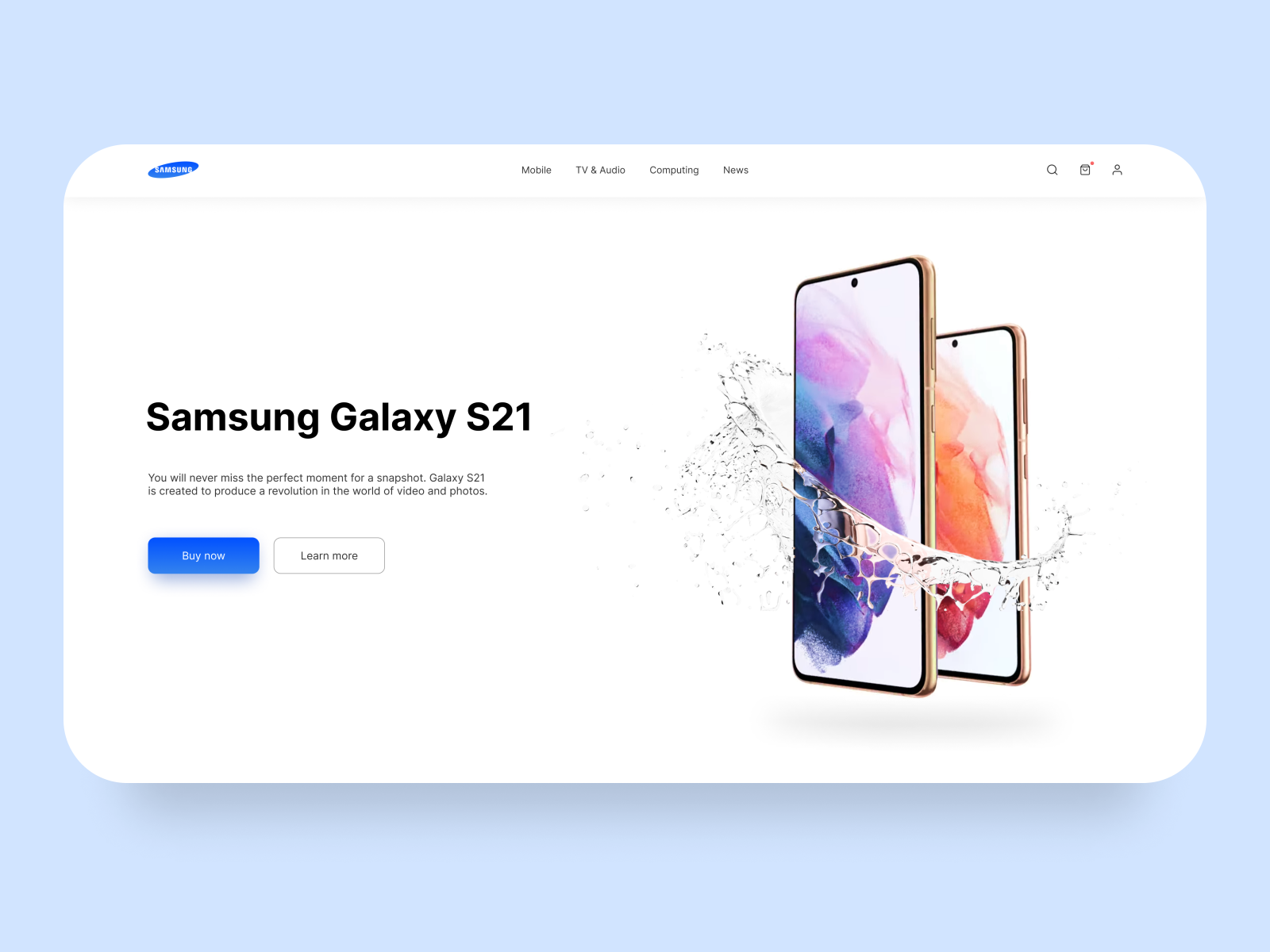 Samsung Galaxy S21 - Landing Page by Igor Alexeev on Dribbble