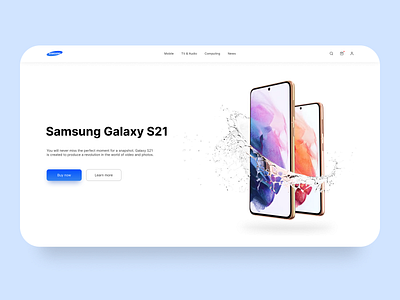 Samsung Galaxy S21 - Landing Page design figma galaxys21 landing samsung ui ux web webdesign