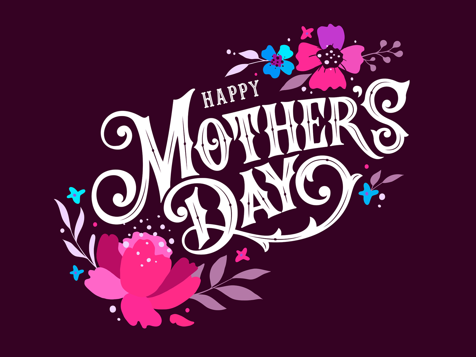 Happy Mother's Day handwritten lettering. by Anna Kosheleva on Dribbble