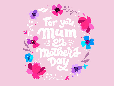 Greeting card for Mother's Day. Vector illustration. design graphicdesign handwriting illustration lettering logo mom mothers day typography vector