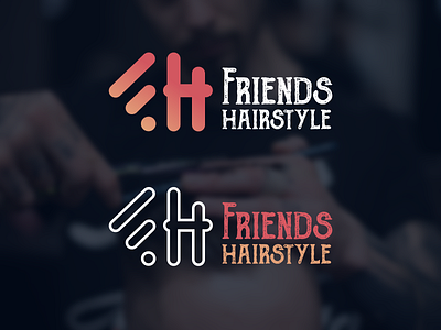 Logo: Salon, Friends Hairstyle