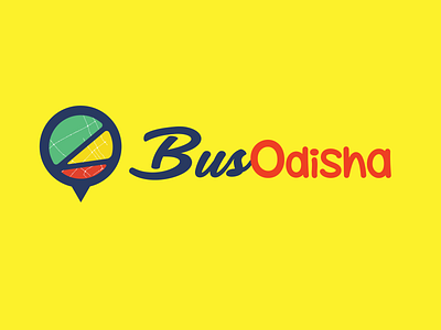 Bus Odisha logo typography vector