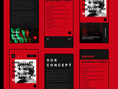 Mobile version of the Fisteval website app branding brutalism contact design desktop illustration minal typogaphy ui