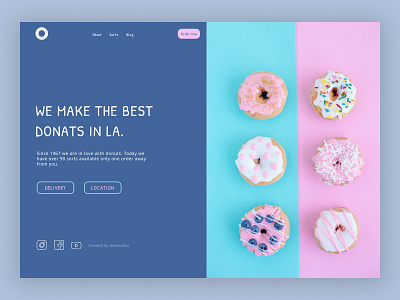 Donut shop design || wwstudios design donut donut shop food and drink food app madeinwebflow restaurants ui webdesign webdesignagency webdevelopment webflow website design