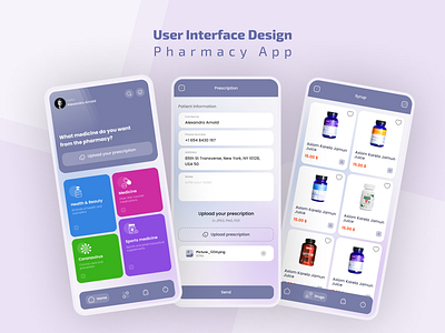 Pharmacy App Ui appdesign design ui ui design uiux userinterfacdesign userinterface ux uxdesign webdesign رابط کاربری رابط کاربری موبایل طراح رابط کاربری طراحی اپ طراحی اپلیکیشن