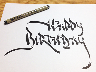 Happy Birthday art design hand lettering lettering personal typography