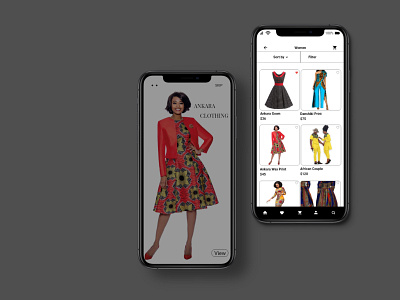 Ankara clothing app app design minimal ui ux