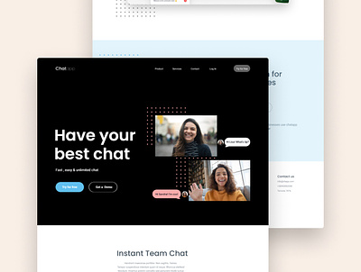 A chat app web concept app design graphic design ui ux web