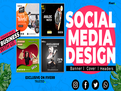 Social media design banner ads cover design facebook ads instagram post post social media design template thumbnails