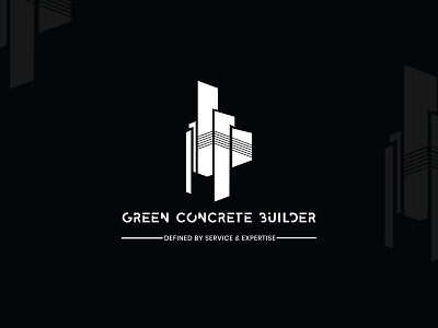 Green Concrete Builder Logo Template Design brandidentity branding branding design businesslogo company logo creative logo custom logo design flat logo logo logodesign