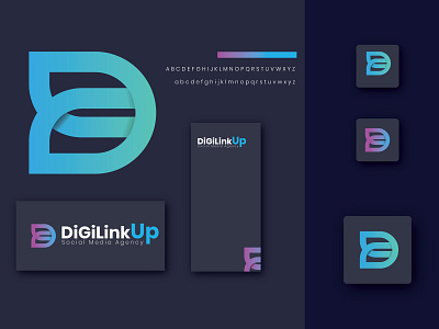 DiGiLink Up Modern Logo Design brand and identity brandidentity branding branding design company logo custom logo design fiverr design graphicdesign logo logodesign minimalist logo