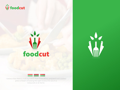 FOODCUT | FOOD | RESTAURANT | COMPANY | LOGO | DESIGN