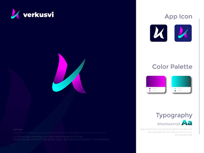 verkusvi | Latter | Modern | Branding | Company | logo | Design