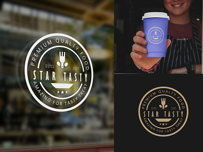 STAR TESTY FOOD RESTARANT COMPANY LOGO DESIGN brandidentity branding design company logo custom logo design design fiverr design illustration logo logodesign minimalist logo