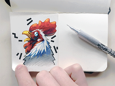 Chinese New Year: Year of the Rooster animation drawing new year rooster