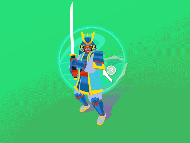 The Kensei from Team Samuri animation character for honor