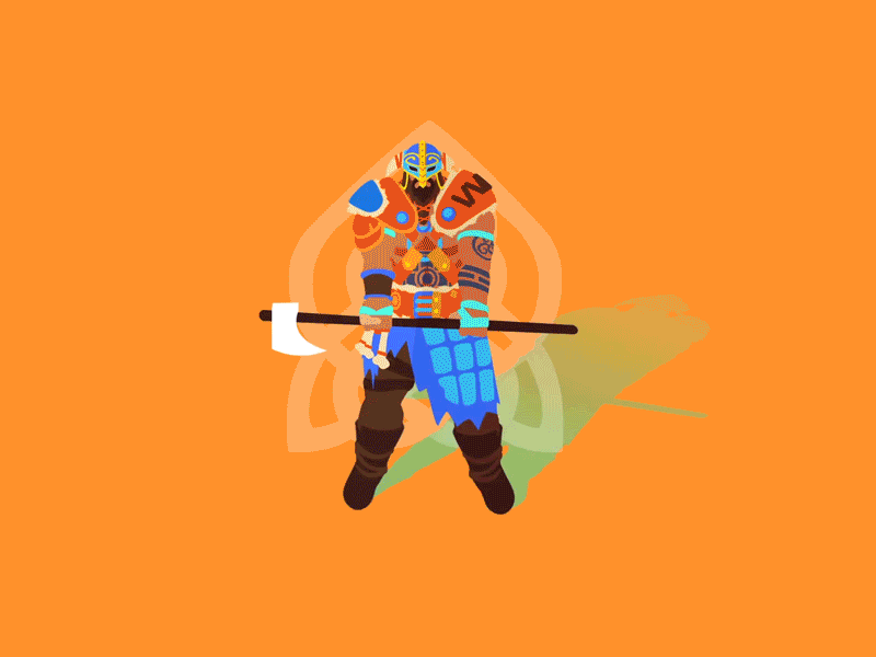 The Raider from Team Vikings animation character for honor motion graphics