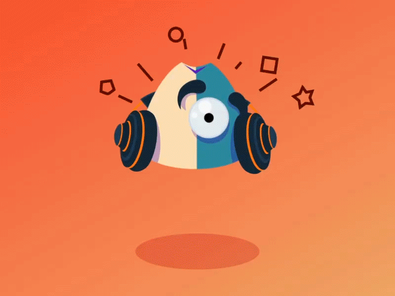 The Fish With Headset animation character motion graphics