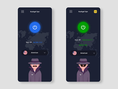 vpn design all app application dark design graphic design icon light mobile typography ui ux vector vpn