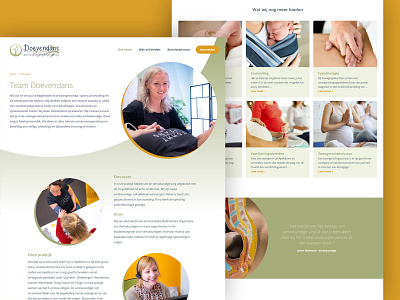 Website for midwives practice design typography ux web website