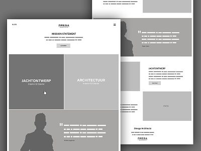 Wireframes - architectural firm design flat minimal ui ux web website