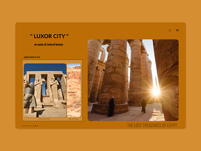 luxor city art graphic design pharaoh tourism ui ux web web design website