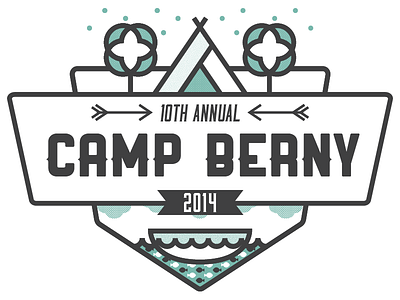 CAMP BERNY apparel camp clean fun green icons minimal shirt