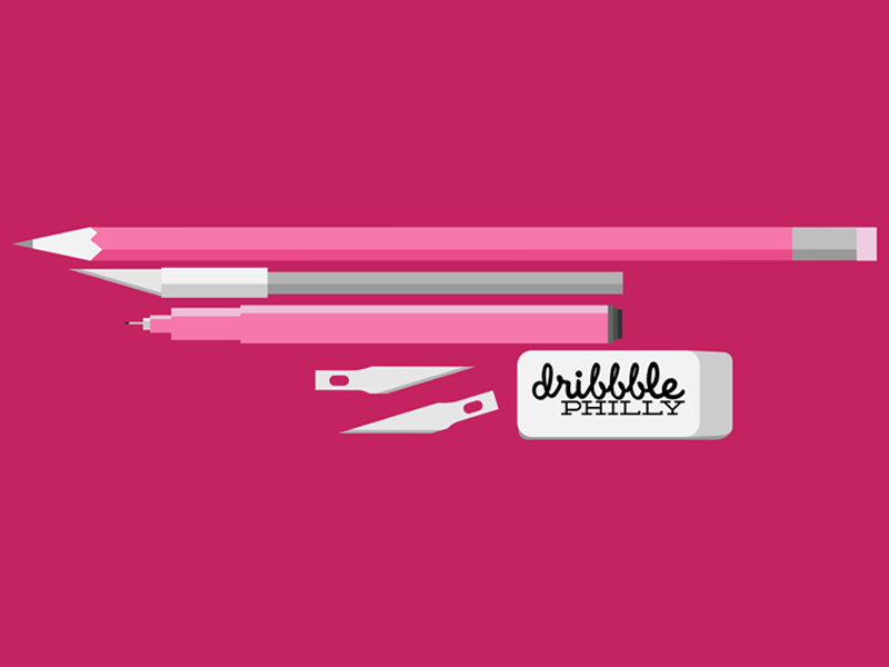 @Dribbble_Philly Twitter Header twitter dribbble philly simple clean artist tools design illustrator
