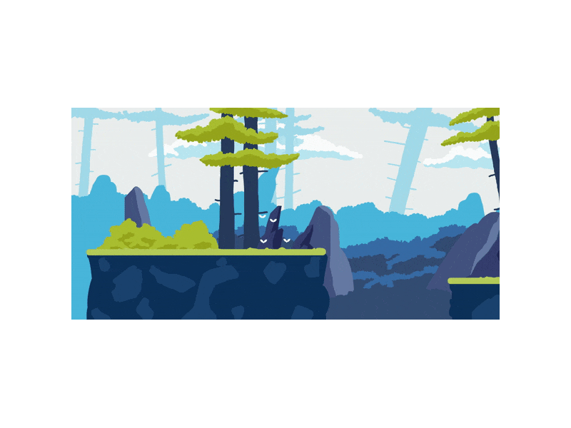 Forest Environment animation branding character animation game art game development gif indie indiegame landscape design platformer