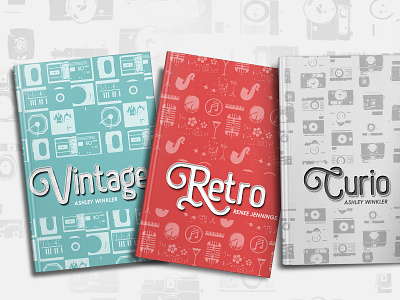 Retro - Cover design for a book series book cover book cover design book jacket book series cover illustrator logo print design typogaphy
