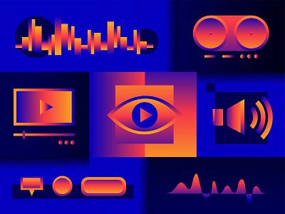 Audio & Visual design illustration music play sfx sight sound sounddesign video