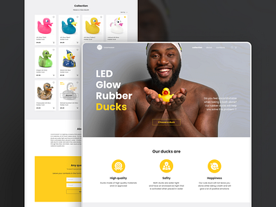 Rubber Duck Store - Landing Page - UI/UX Design