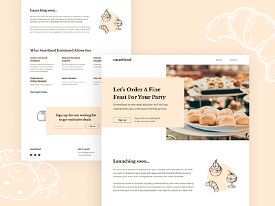 "Coming soon" Landing Page - UI/UX Design catering services coming soon page figma food landing page ui uiux web design