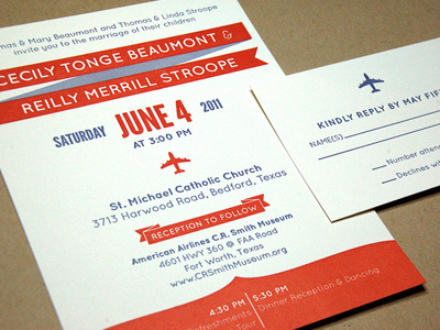 Wedding Invitation letterpress print