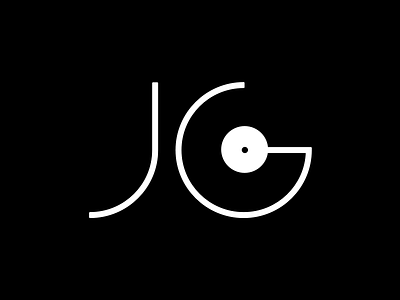 JG Records Logo brand g identity j jg logo mark minimal typography