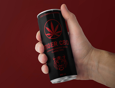 Tiger CBD Can label design adobe illustrator cc adobe photoshop cc amazon label design box design can label design label design label mockup packaging design product label design supplement label design vector