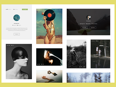 Creative Community blog design flat grid social template ui user interface web