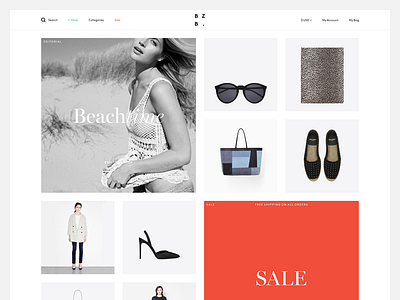 E-commerce grid. :-) clean design e commerce ecommerce grid minimal minimalism simple ui web shop webshop whitespace