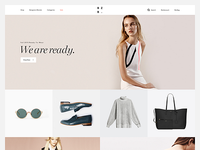 Bzb Landing design e commerce ecommerce landing page minimal minimalism simple ui web shop webshop