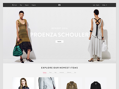 Carrying on exploring. e commerce ecommerce fashion fashion shop landing landing page minimal minimalism simple ui web shop webshop