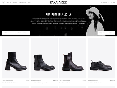 Exploratory, again category page e commerce ecommerce fashion shop shopping ux webshop