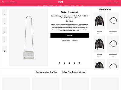 Product page exploration. commerce cross sell e commerce ecommerce fashion luxury fashion product page shop shopping