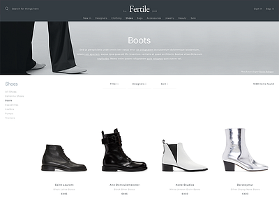 Exploration - Header, category page, footer etc. clean commerce e commerce ecommerce fashion fashion shop luxury minimal minimalism shop shopping web shop