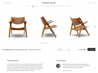 Exploratory Product Page - Furniture